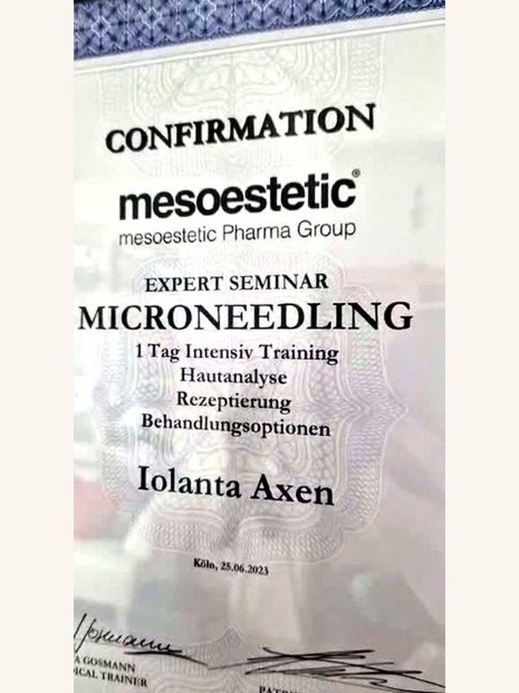 Microneedling Zertifikat mesoestetic